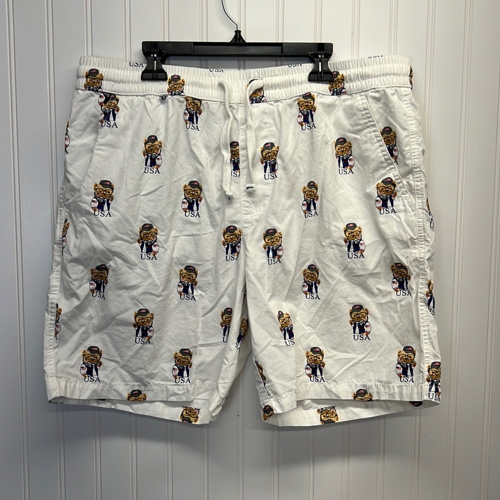 Denim Flower‎ Ricky Singh Preppy Bear Shorts Sz XL